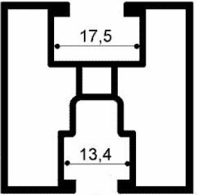 FM383 profilo alluminio per fotovoltaico 39,5x39