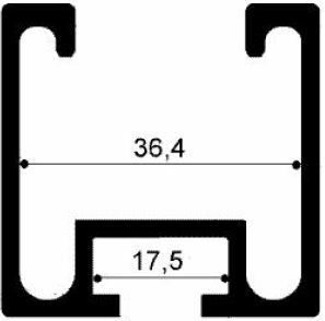 FM384 profilo alluminio per fotovoltaico 41X41