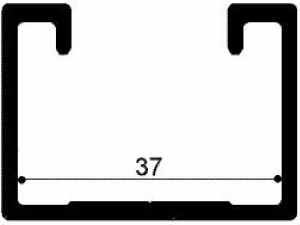 FM387 profilo alluminio per fotovoltaico 41x30