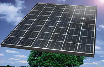 pannello fotovoltaico montato su struttura in alluminio