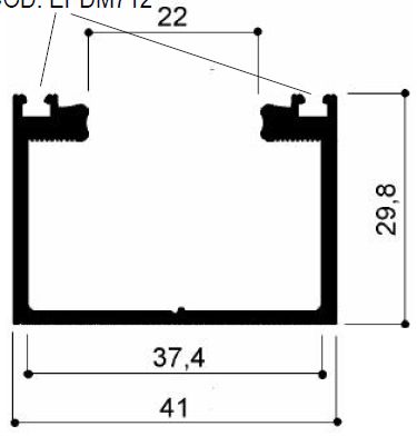 profilo in alluminio per il fissaggio di pannelli fotovoltaici