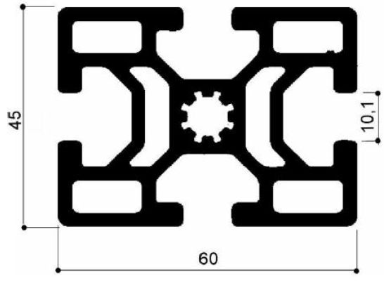 profilo in alluminio per impianti  fotovoltaici