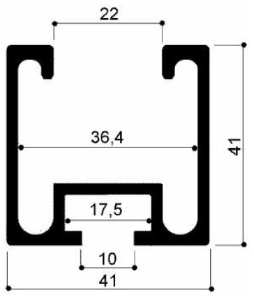 profilo in alluminio per pensiline tettoie con fotovoltaico