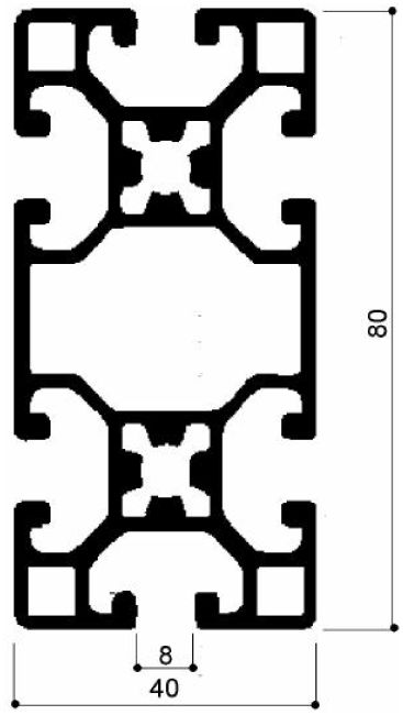 profilo in alluminio per impianti  fotovoltaici