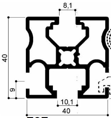 profilo in alluminio per impianti  fotovoltaici