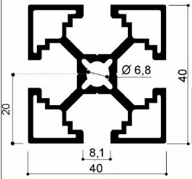 profilo in alluminio per impianti  fotovoltaici
